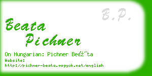 beata pichner business card